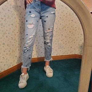 Lucky Ripped Flower Jeans